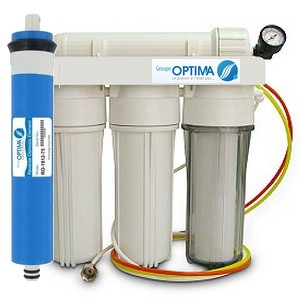 Osmoseur d'aquarium et manomètre 50 GPD 4 étapes de filtration