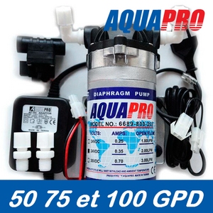 Pompe booster Aquapro pour osmoseur aquarium 50GPD-75GPD-100GPD