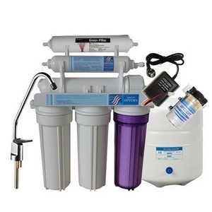 Osmoseur domestique 6 niveaux et pompe booster et filtre remineralisant 280 litres jour