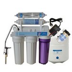 Osmoseur inverse domestique 6 niveaux pompe booster et filtre bille de céramique 190 litres jour